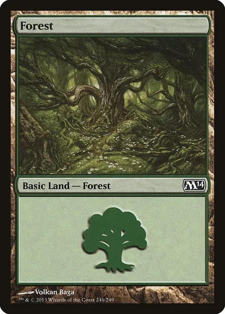 Forest, Magic card M14 246 — Magic 2014 set