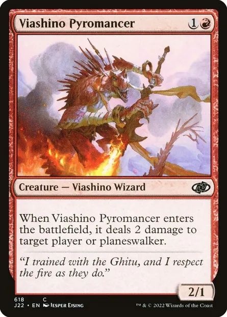 Viashino Pyromancer, Magic card J22 618 — Jumpstart 2022 set