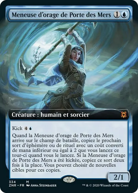 Meneuse d'orage de Porte des Mers, carte Magic ZNR 334 — extension Renaissance de Zendikar