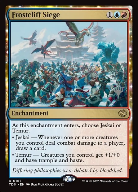 Siège de Gelfalaise, carte Magic PTDM 187p — extension Tarkir: Dragonstorm Promos