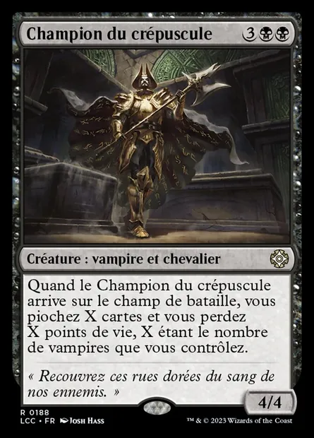 Champion du crépuscule, carte Magic LCC 188 — extension The Lost Caverns of Ixalan Commander