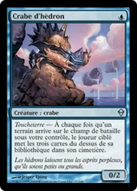 Crabe d'hèdron, carte Magic ZEN 47 — extension Zendikar
