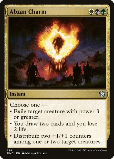 Abzan Charm, Magic card DMC 138 — Dominaria United Commander set