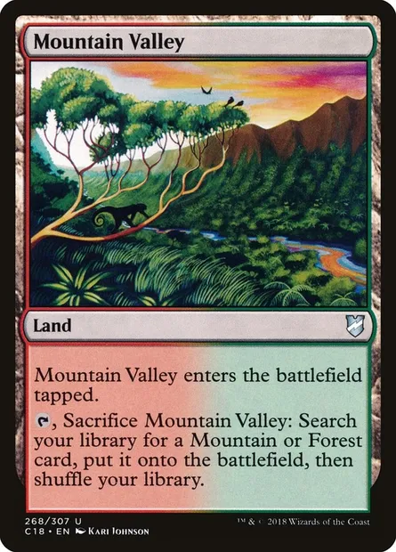 Mountain Valley, Magic card C18 268 — Commander 2018 set