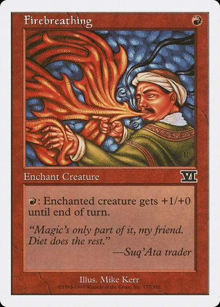 Souffle ardent, carte Magic 6ED 177 — extension Classic Sixth Edition
