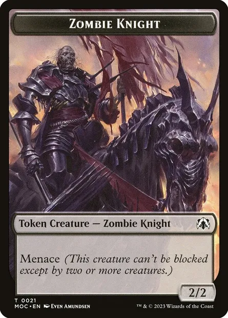 Zombie Knight, Magic card TMOC 21 — March of the Machine Commander Tokens set