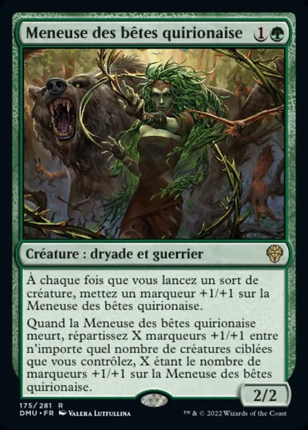 Meneuse des bêtes quirionaise, carte Magic DMU 175 — extension Dominaria Uni