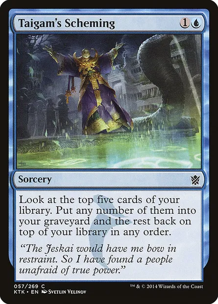 Taigam's Scheming, Magic card KTK 57 — Khans of Tarkir set