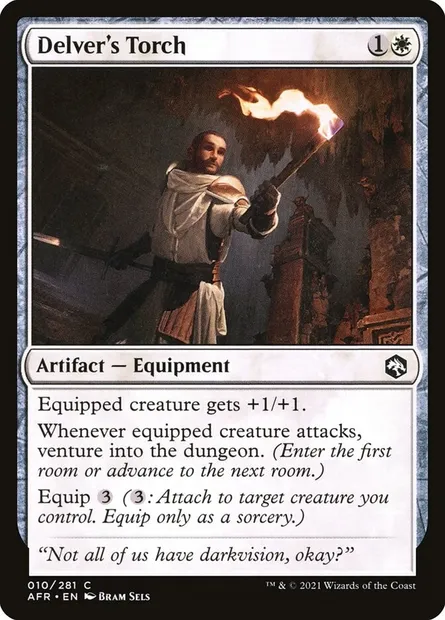 Delver's Torch, Magic card AFR 10 — Adventures in the Forgotten Realms set
