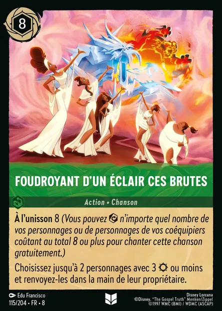 Foudroyant d'un éclair ces brutes, carte Disney Lorcana CH8-115 — extension Le Règne de Jafar