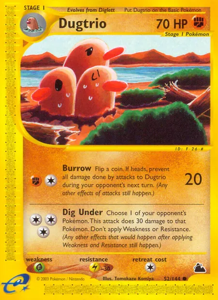 Triopikeur, carte Pokémon SK 52 — extension Skyridge