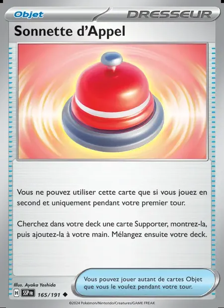 Sonnette d'Appel, carte Pokémon SSP 165 — extension Étincelles Déferlantes