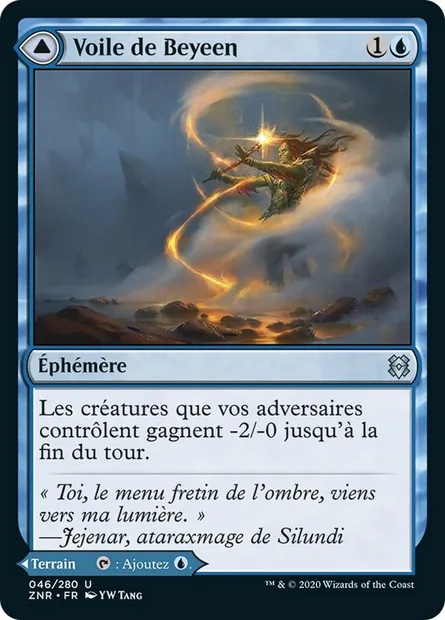 Voile de Beyeen // Côte de Beyeen, carte Magic ZNR 46 — extension Renaissance de Zendikar