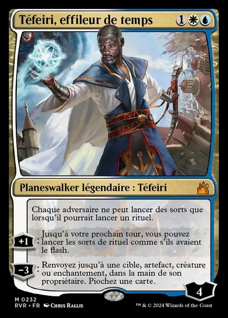 Téfeiri, effileur de temps, carte Magic RVR 232 — extension Ravnica Remastered