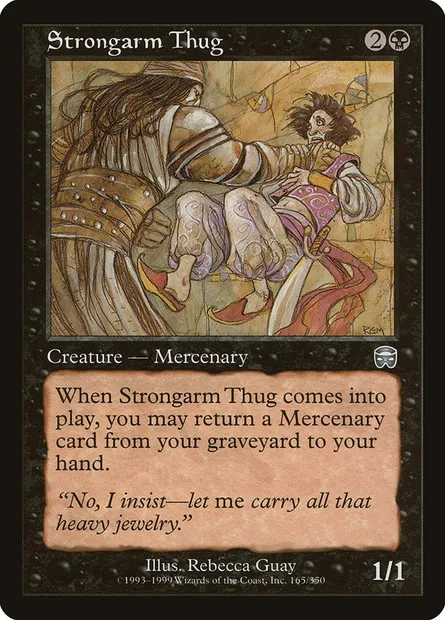 Strongarm Thug, Magic card MMQ 165 — Mercadian Masques set