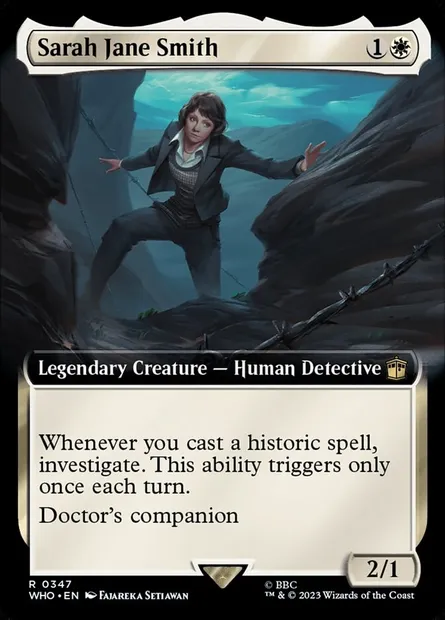 Sarah Jane Smith, carte Magic WHO 347 — extension Doctor Who