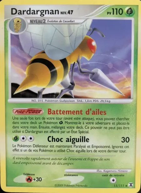 Dardargnan Niv. 47, carte Pokémon RR 15 — extension Rivaux Émergeants