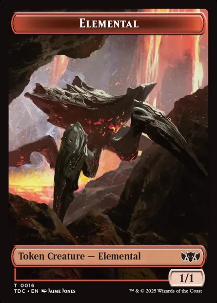 Elemental, Magic card TTDC 16 — Tarkir: Dragonstorm Commander Tokens set