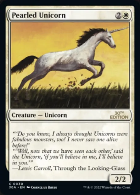 Licorne nacrée, carte Magic 30A 30 — extension 30th Anniversary Edition