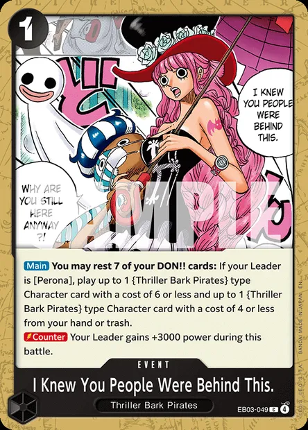 I Knew You People Were Behind This., One Piece card EB03-049 — ONE PIECE HEROINES EDITION set