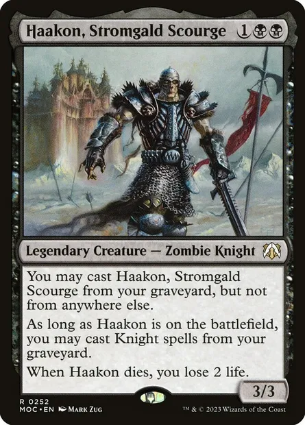 Haakon, Stromgald Scourge, Magic card MOC 252 — March of the Machine Commander set