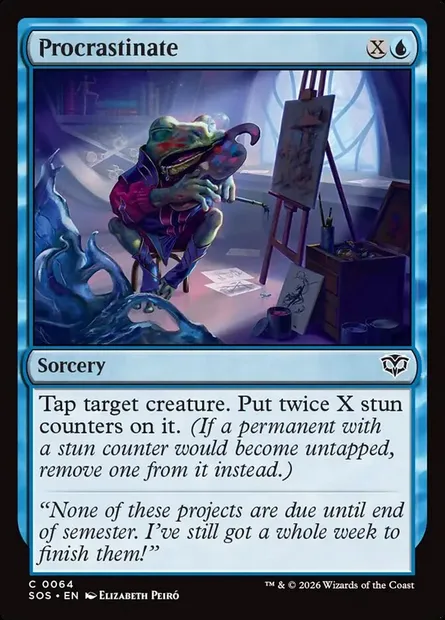Procrastinate, Magic card SOS 64 — Secrets of Strixhaven set