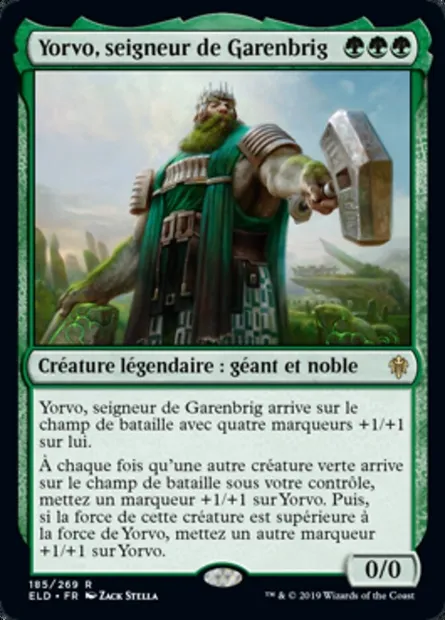 Yorvo, seigneur de Garenbrig, carte Magic ELD 185 — extension Throne of Eldraine