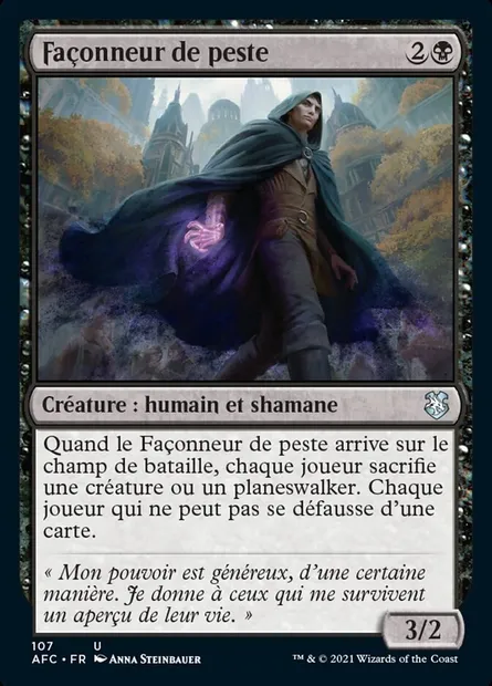 Façonneur de peste, carte Magic AFC 107 — extension Forgotten Realms Commander