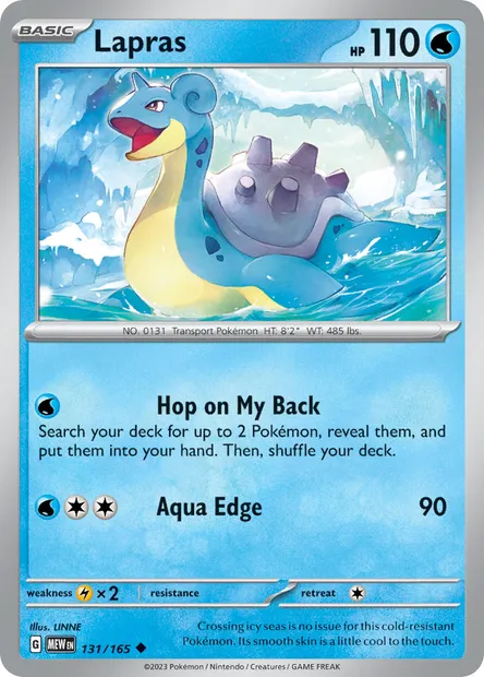 Lapras, Pokémon card MEW 131 — 151 set