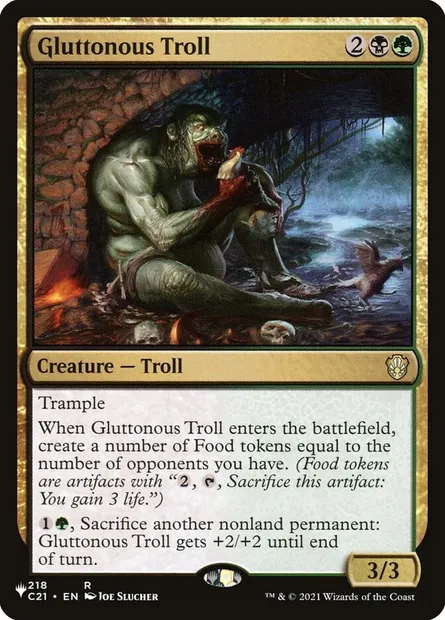 Gluttonous Troll, Magic card PLST C21-218 — The List set