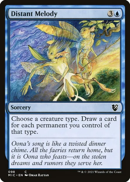 Distant Melody, Magic card MIC 98 — Midnight Hunt Commander set