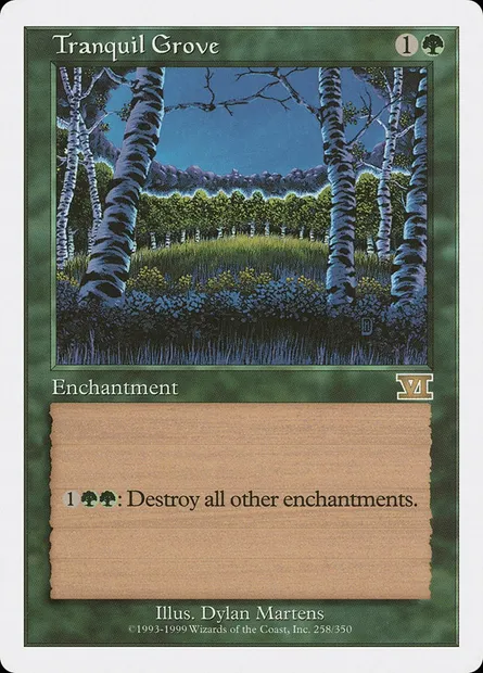 Tranquil Grove, Magic card 6ED 258 — Classic Sixth Edition set