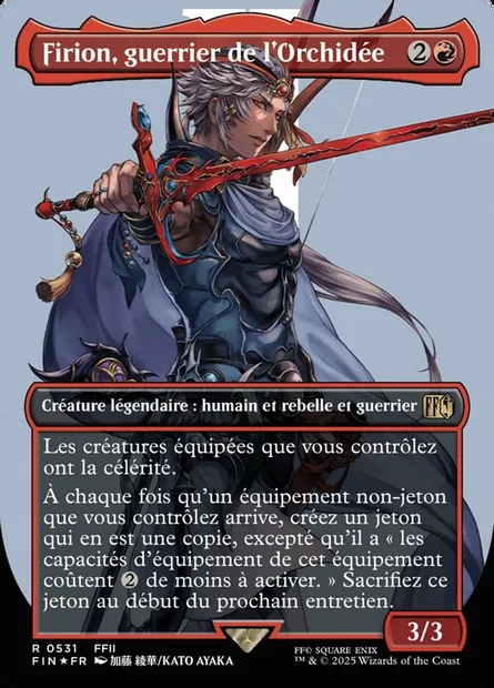 Firion, guerrier de l'Orchidée, carte Magic FIN 531 — extension Final Fantasy