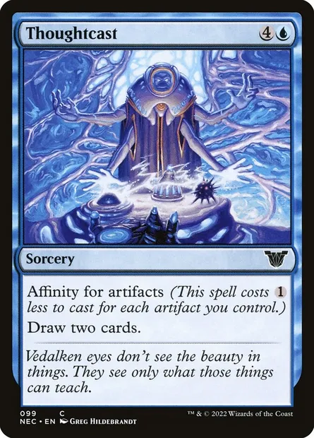 Thoughtcast, Magic card NEC 99 — Neon Dynasty Commander set