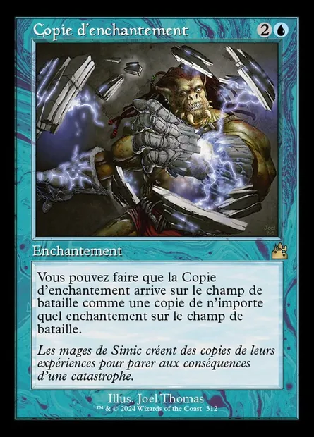 Copie d'enchantement, carte Magic RVR 312 — extension Ravnica Remastered