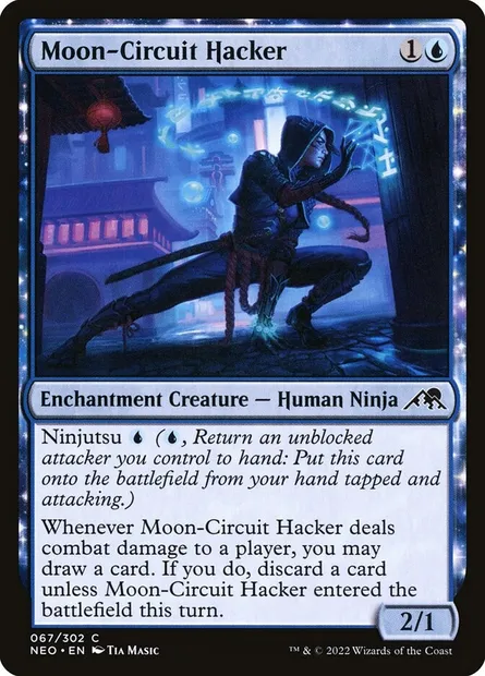 Moon-Circuit Hacker, Magic card NEO 67 — Kamigawa: Neon Dynasty set