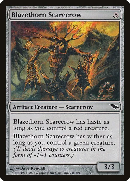 Blazethorn Scarecrow, Magic card SHM 246 — Shadowmoor set