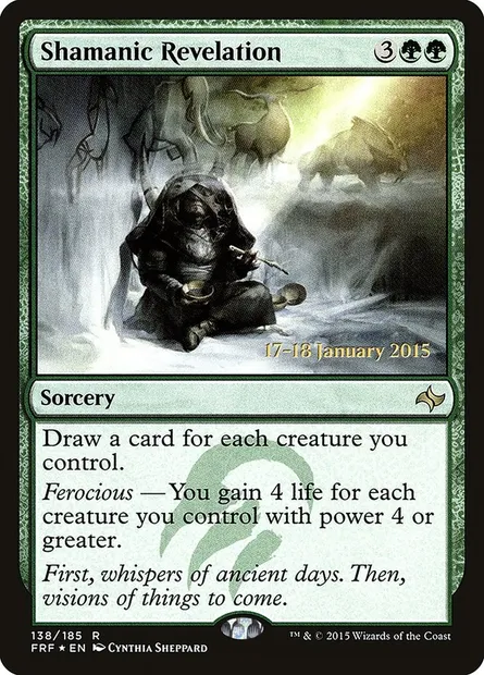 Shamanic Revelation, Magic card PFRF 138s — Fate Reforged Promos set