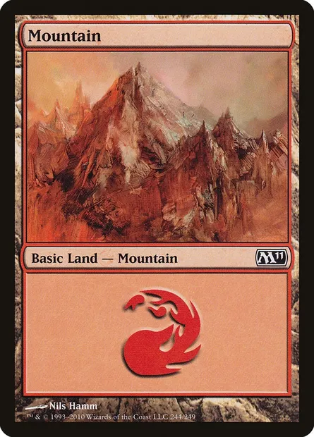 Mountain, Magic card M11 244 — Magic 2011 set
