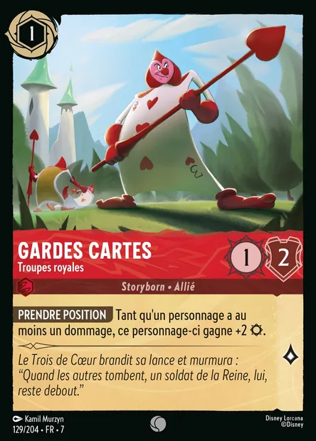 Gardes cartes - Troupes royales, carte Disney Lorcana CH7-129 — extension L'île d'Archazia