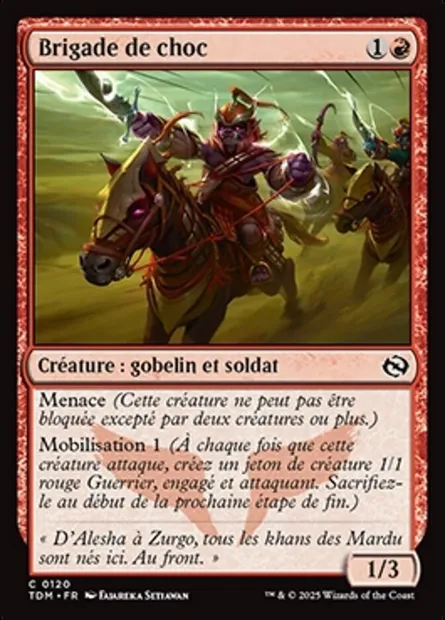 Brigade de choc, carte Magic TDM 120 — extension Tarkir: Dragonstorm