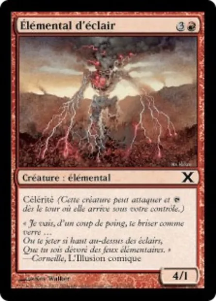 Élémental d'éclair, carte Magic 10E 217 — extension Dixième édition