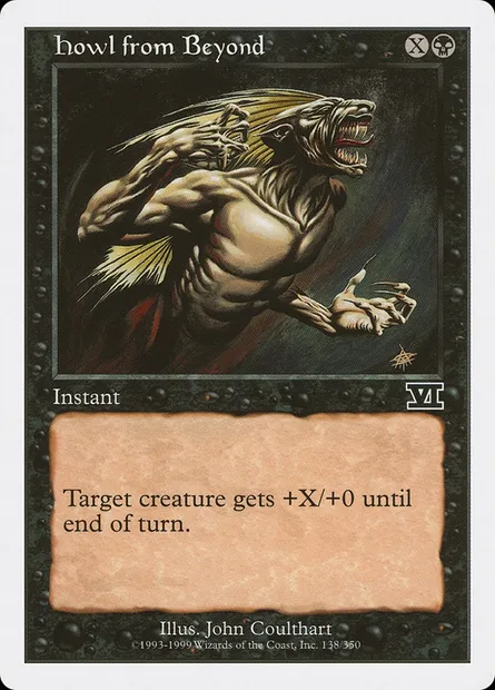Howl from Beyond, Magic card 6ED 138 — Classic Sixth Edition set