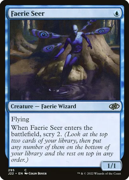 Faerie Seer, Magic card J22 295 — Jumpstart 2022 set
