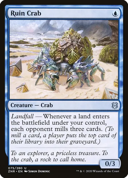 Ruin Crab, Magic card ZNR 75 — Zendikar Rising set
