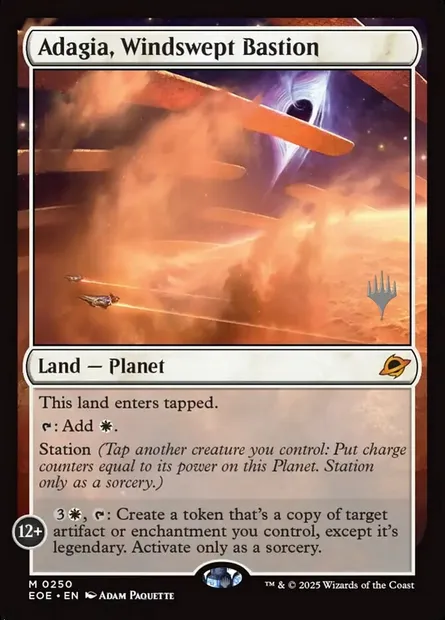 Adagia, Windswept Bastion, Magic card PEOE 250p — Edge of Eternities Promos set