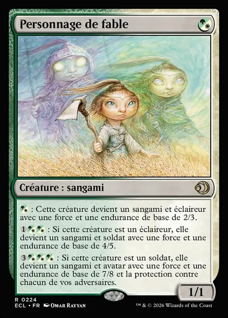 Personnage de fable, carte Magic ECL 224 — extension Lorwyn Eclipsed