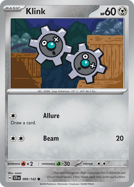 Klink, Pokémon card SCR 099 — Stellar Crown set