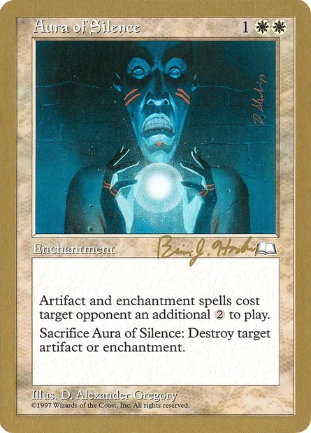 Aura de silence, carte Magic WC98 bh7b — extension World Championship Decks 1998