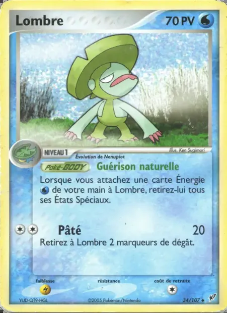 Lombre, carte Pokémon DX 34 — extension EX Deoxys